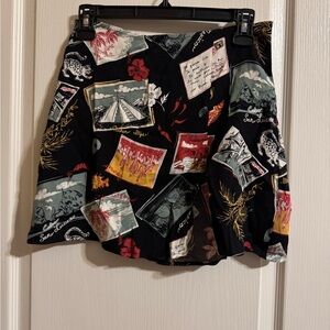 Reformation Black Postcard Skirt